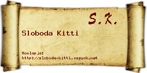 Sloboda Kitti névjegykártya